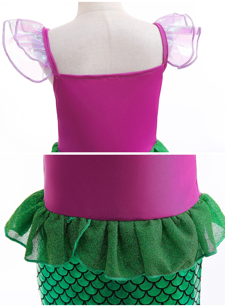 Children's Mermaid Cosplay Costume Girls' Role Play Costume Carnival Halloween Birthday Party Costume Summer Princess Dress