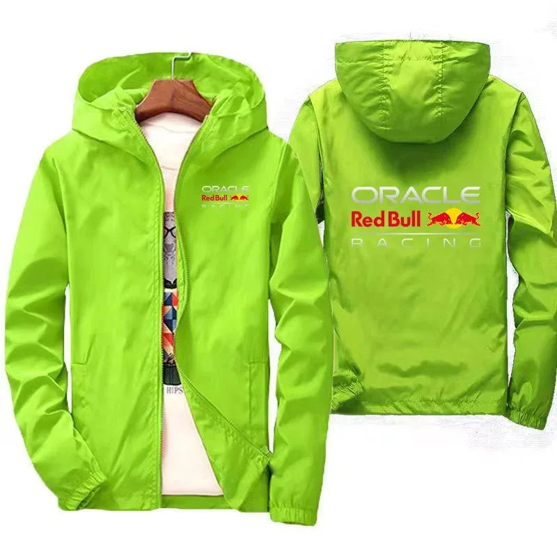 Red Bull logo racing team spring and autumn jacket men's waterproof windbreaker casual fashion sportswear men's outdoor fashion