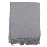 Classic Solid Colors Scarves Men Cashmere Soft Knitted Striped Scarf Long Tassel Neck Warmer Men'S Winter Scarf 2023 New