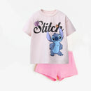 Girls Pink Tshirt +Shorts Cute 2Piece/Set Summer Clothing Short Sleeve Tracksuits Cartoon Print Tees Children Casual Loose Suit