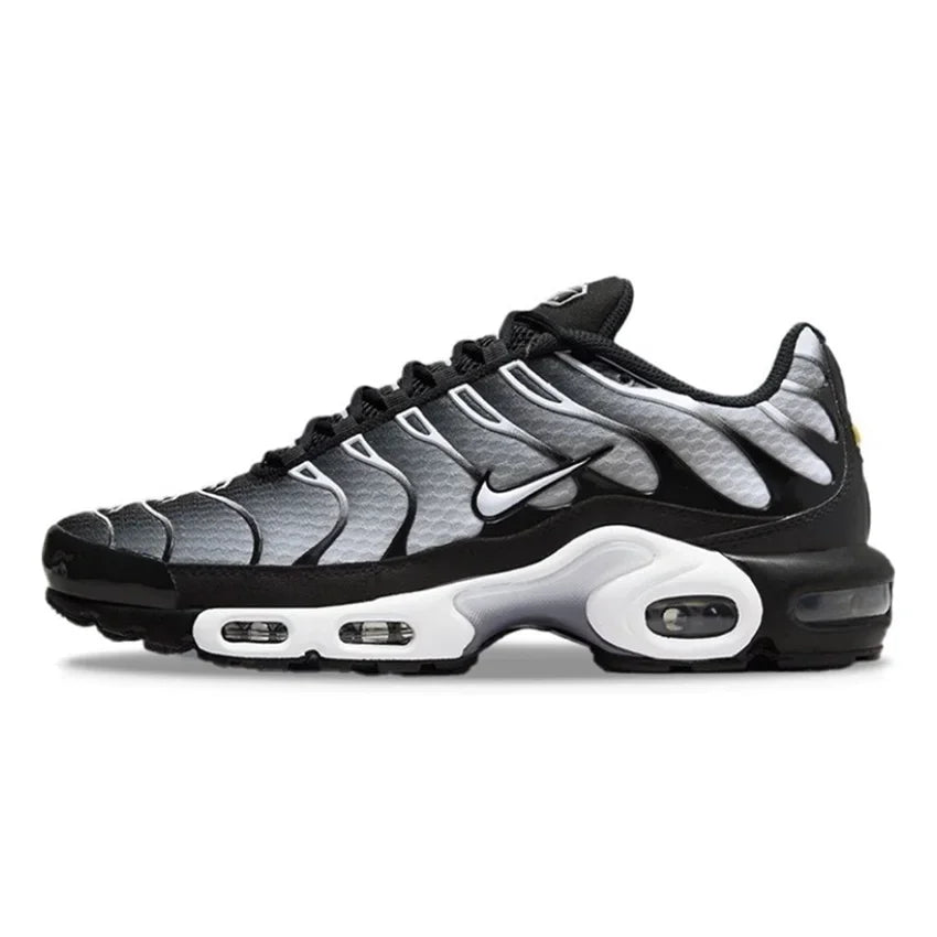 Zapatillas Nike Air Max Plus TN para correr, clásicas, negras triples, para exteriores, para correr, caminar, deportivas, para mujer y hombre.
