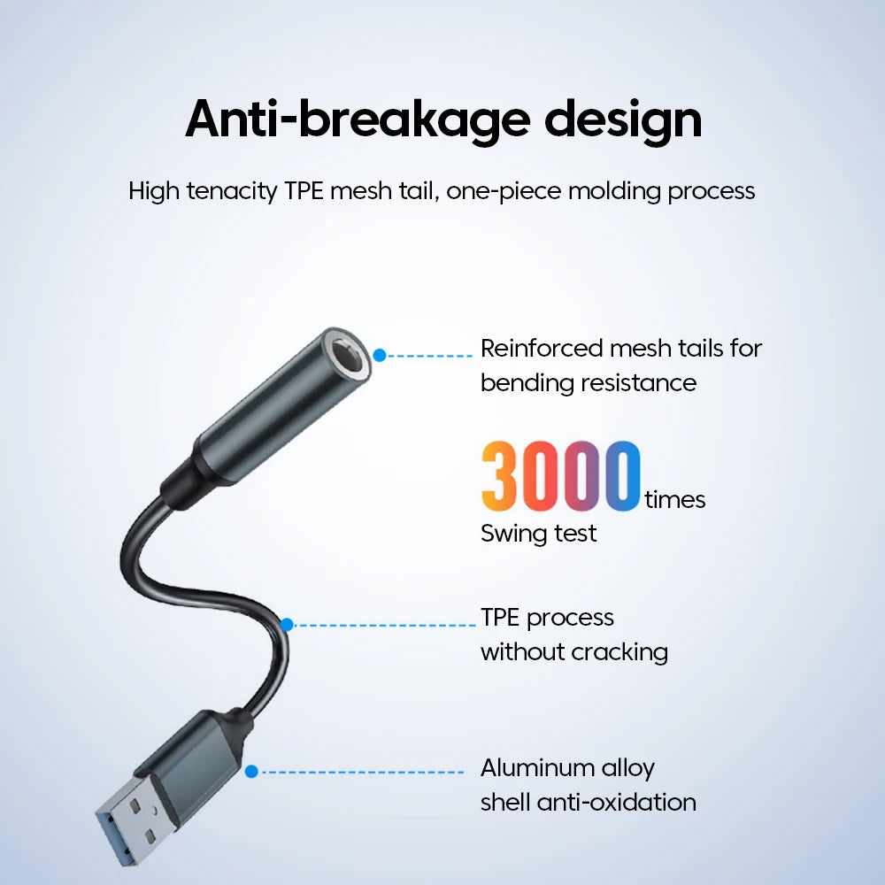 Olaf USB to 3.5mm Audio Jack Adapter USB to 3.5mm Headset/Microphone USB to 3.5 Jack Adapter External Stereo Sound Card For PC