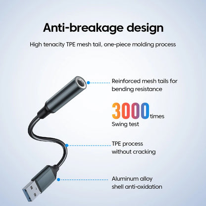 Olaf USB to 3.5mm Audio Jack Adapter USB to 3.5mm Headset/Microphone USB to 3.5 Jack Adapter External Stereo Sound Card For PC