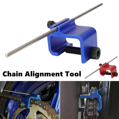 Chain Alignment Tool SuitableQuick Accurate Alignment Tool Universal For Motorcycle ATV Bike Sprocket Sport Dirt Bike Red/Blue