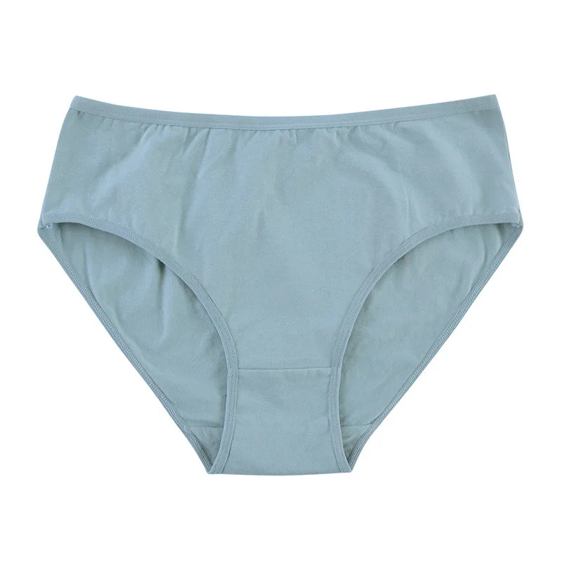 3PCS/Set Women's Sexy Seamless Cotton Panties Plus Size Underwear Female Underpants Girls 6 Solid Color Soft Briefs Lingerie 8815
