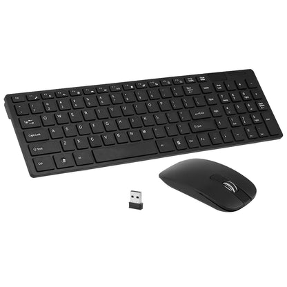 K-06 2.4G Wireless Keyboard and Mouse Combo Computer Keyboard with Mouse Plug and Play Black Keyboard Mouse for Laptop