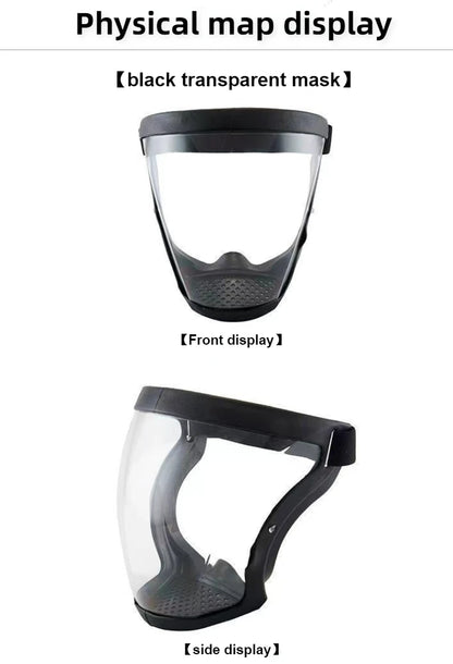 Kitchen Transparent Full Face Shield Home Oil-splash Proof Eye Facial Anti-fog Head Cover Safety Glasses