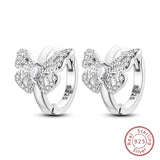 Real 925 Sterling Silver Colorful Dragonfly Butterfly Animal Earrings For Women Exquisite Birthday Anniversary Jewelry Gifts