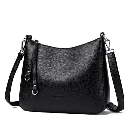 Genuine Brand Women's Soft Leather Shoulder Bags Luxury Designer Crossbody Bags Ladies Casual Tote Bag Messenger Commuting Sac