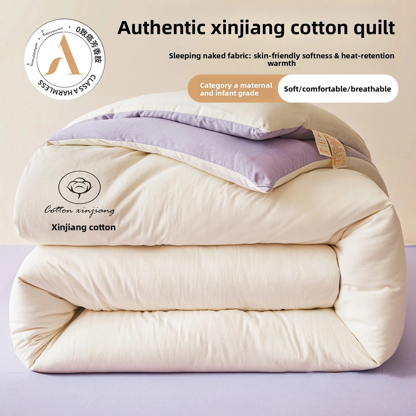 100% Cotton Filled Super Soft Autumn Winter Quilt Lightweight Fluffy Warm Duvets Core Grade A Comfort Quilted Double Comforter