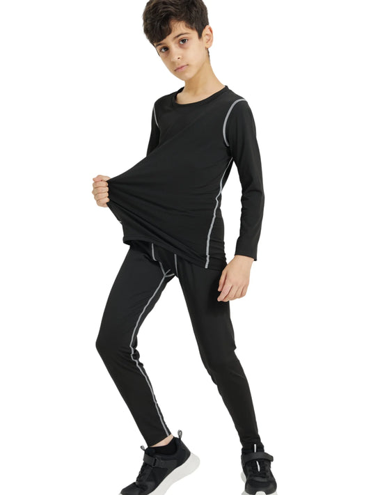 Winter Sports Suit for Children Quick Dry Thermal Underwear Boys Girls Compression Sportswear for Basketball Football