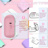 Mini Printer, Portable Thermal Printer Efficiently and Quickly, Inkless Pocket Photo Printer for Study Notes, Pictures, DIY