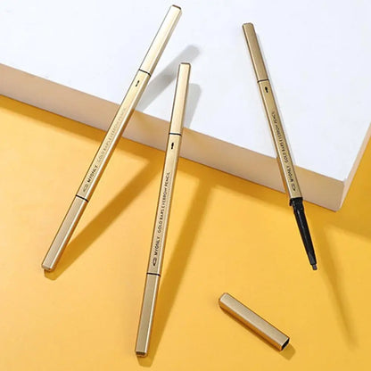 Natural Eyebrow Pencil 5 Colors Brown Double Head Long Lasting Waterproof Ultra Fine Eye Brow Pen Luxury Gold Cosmetic