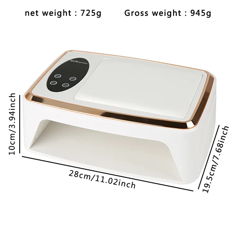 380W Professional Nail Dryer 90 LEDs UV Lamp for Curing All Gel Nail Polish Motion Sensing Manicure Pedicure