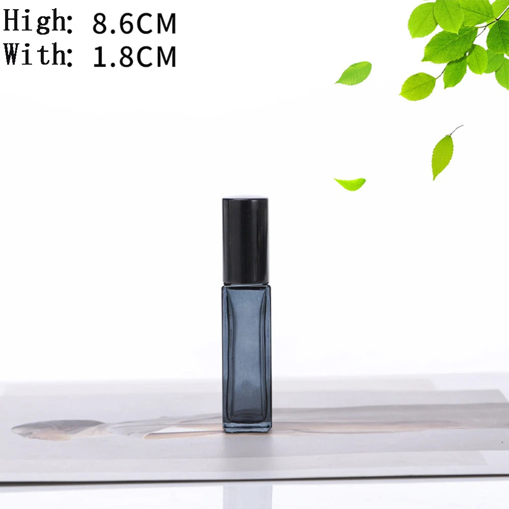 5ml/10ml Gradient Color Perfume Bottle Square Glass Spray Bottle Travel Portable Sample Fragrance Atomizer Refillable Container