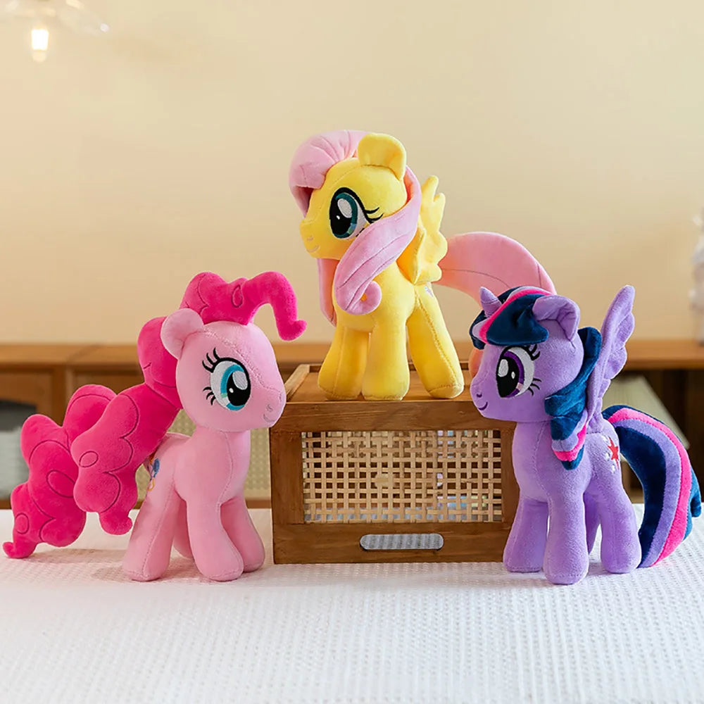 30CM My Little Pony Kawaii Toys Pinkie Pie Fluttershy Twilight Sparkle Soft Stuffed Dolls Ornaments Plushie Gifts For Kids