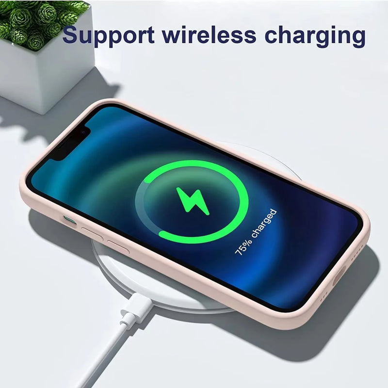 Official Original Silicone Phone Case For iPhone 16 13 15 14 12 Pro Apple Case for iPhone 16 Plus 13 14 11 12 15  Pro Max cover