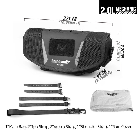 Rhinowalk Motorcycle Handlebar Bag Waterproof Universal Storage Bag Travel Motor Accessory For BMW1250ADV KTM890 CF450 Kawasaki