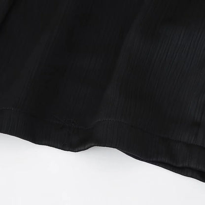 Conjunto de chaqueta y pantalón de traje cruzado con efecto arrugado para mujer, primavera y verano 2024, estilo europeo y americano