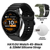 Smartwatch HAYLOU Watch 4S com GPS, tela AMOLED HD de 1,43", posicionamento GPS via 5 satélites e mais de 120 modos de treino – Relógio inteligente para esportes e fitness