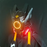 Capacete Cyberpunk com LED – Máscara para Festas, Halloween, Natal e Cosplay – Presente para Adultos