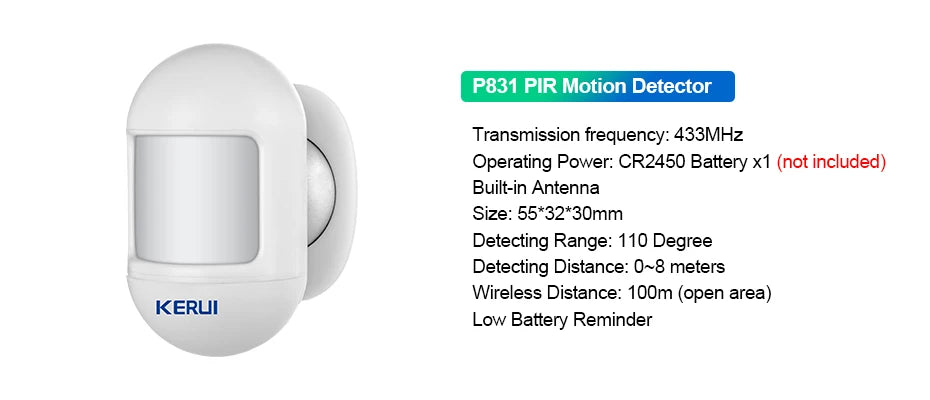 KERUI WIFI GSM Alarm System Kit W202 Home Security Protection Tuya Smart Support Alexa with Motion Detector Door Opening Sensor