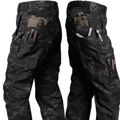 Pantalones de trabajo tácticos para hombre, pantalones cargo para exteriores, multibolsillos, impermeables, para otoño y primavera, ropa de trabajo al aire libre, pantalones de senderismo