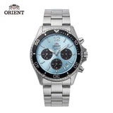 Relógio masculino cronógrafo solar diver em aço inox a prova de agua 200mm