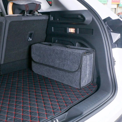 1pc Car Storage Felt Box For Dark Gray Anti Slip Storage Tools Towels Car Accessories Universal Foldable High-Quality Felt Box