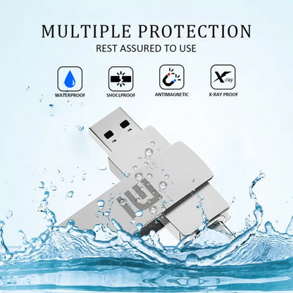 Memoria USB Xiaomi de 2 TB, 256 GB, tipo C, OTG, 64 GB, 512 GB, alta velocidad, 1 TB, regalo con llavero