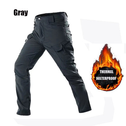 Men's City Gargo Winter Tactical SharkSkin Jackets Hiking Pants Fishing Climbing Trekking Casual Hunting Camping Trousers M-5XL