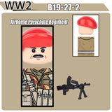 WW2 Military Soldier Figures Building Blocks Soviet British Army German Camouflage Warrior Infantry Accessories Bricks Toys Gift