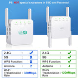 FSU 5G WiFi Repeater Wifi Amplifier Wifi Extender Network Wifi Booster 1200Mbps Long Range Wireless network internet  Repeater
