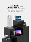 Waterproof USB Flash Drive, Pen Drive, 4GB, 8GB, 16GB, 32GB, 64GB, Metal Pendrive, Card Memory Stick Drives, U Disk with Key Ring