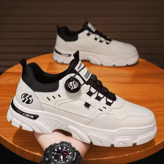 Summer Men's Casual Shoes Leather Men's Sneakers Comfortable Soft Male Walking Board Shoes Platform Shoe for Men Men's Sneakers