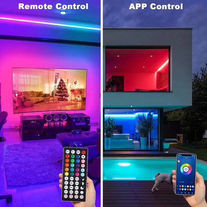 Tira de luces LED RGB con control remoto, lámpara de cinta flexible, sincronización de música, USB, 5 V, para sala de estar, fiesta, TV, mesa, decoración de dormitorio 