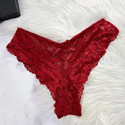 Lencería sexy roja transparente para mujer, ropa interior transparente, camisón de encaje y bragas, conjuntos de pijama, camisón sexy para mujer