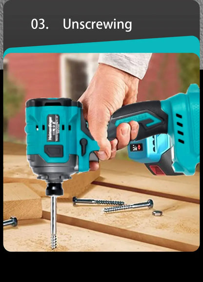 Heimerdinger Brushless Cordless Impact Driver ,1/4-Inch 6.35mm Hex Impact Driver,High Torque 220N.m Variable Speed