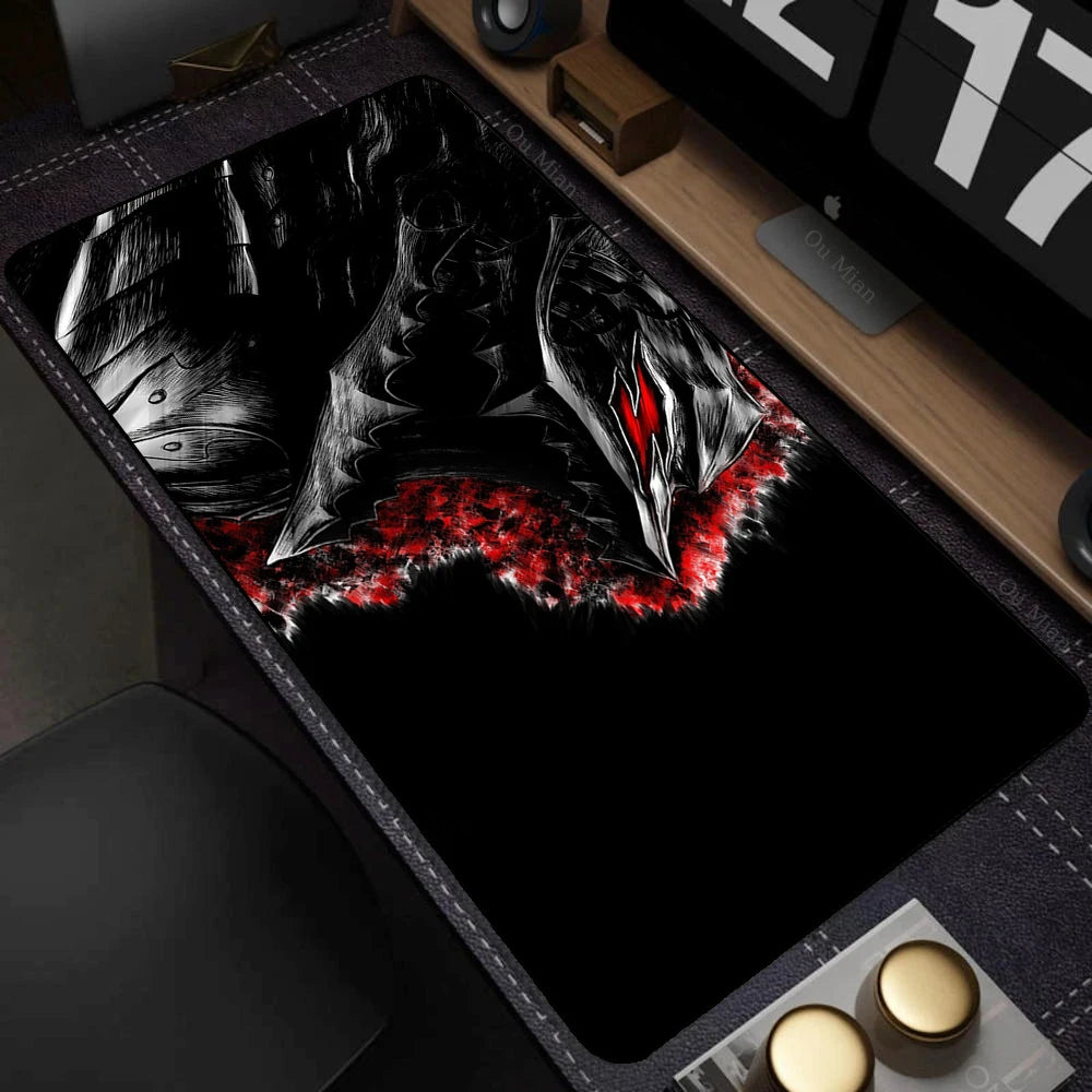 Anime Berserk Mousepad Big Deskmat With Lockrand Office Pc Computer Accessories Mouse Pad Gaming Prime Gaming XXL Keyboard Mat