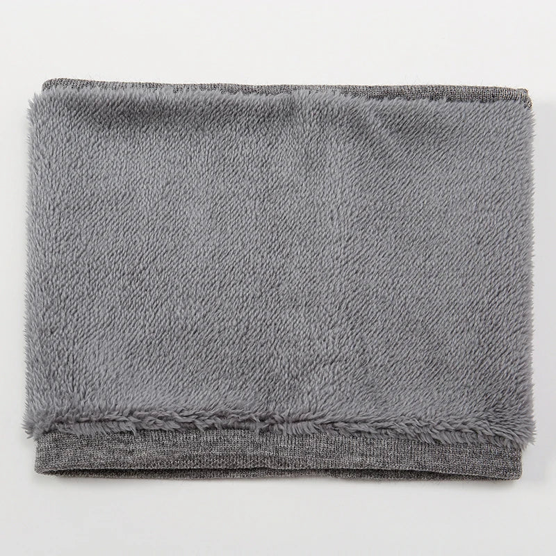 Bufanda cálida de invierno 2023 para mujer, de punto, con anillos de felpa, lisa, para hombre y mujer.