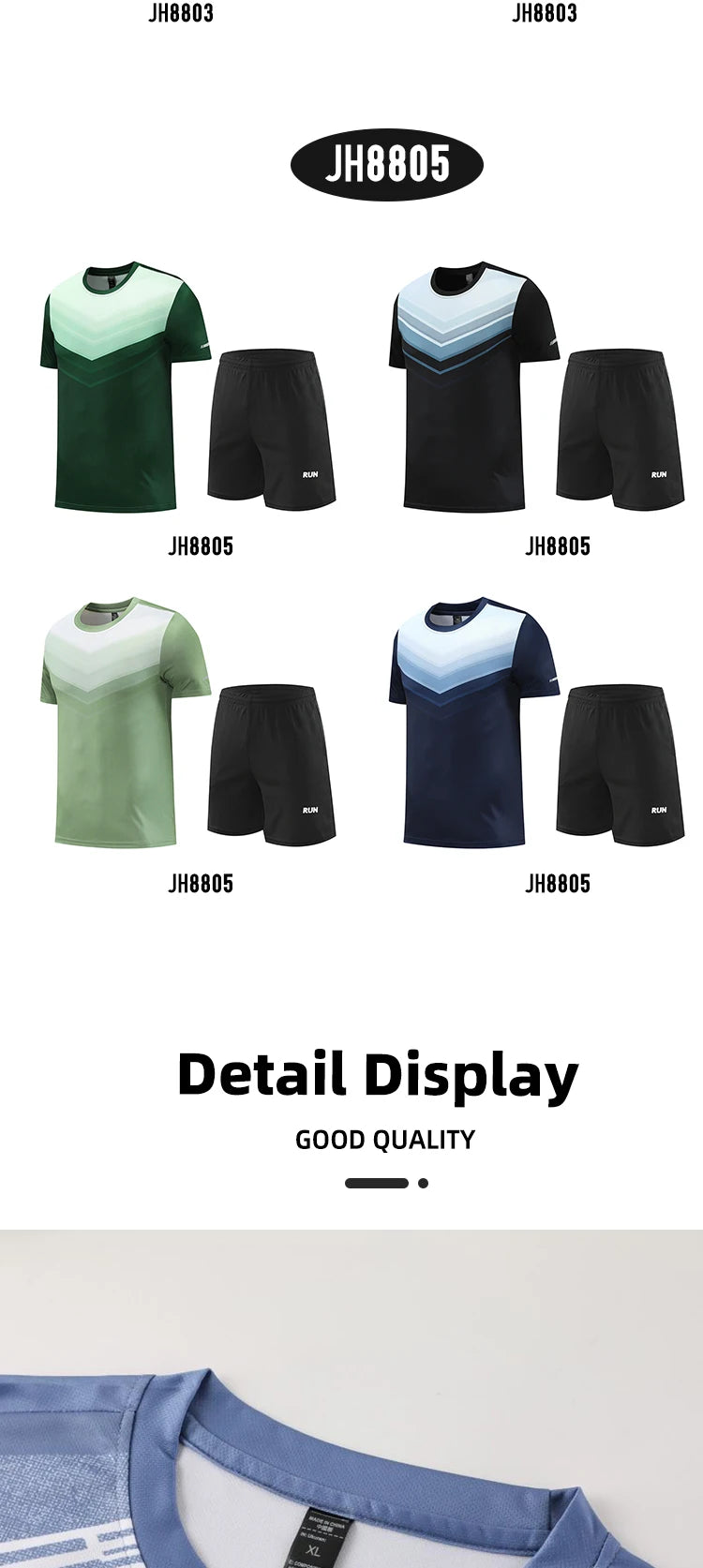 Fitness Clothes Ice Silk Quick Drying T-shirt Suit Men Short Sleeve Running Sportswear Shorts Tracksuit Gym Sports Training Sets