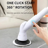Cepillo de limpieza eléctrico 6 en 1 Xiaomi de 2000 mAh, inalámbrico, giratorio, para ducha, cocina, baño y hogar.