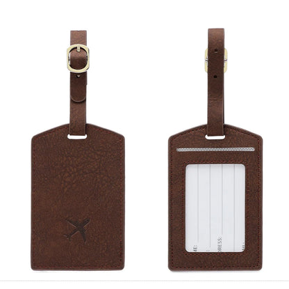 Fashionable new PU luggage tag, boarding pass for overseas travel, luggage tag, anti-loss name card, luggage tag