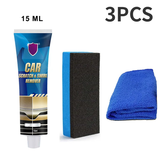Crema reparadora de arañazos universal para coche, 3 unidades, herramienta de limpieza, removedor de arañazos, cera de pulido, productos para automóviles, accesorios.