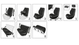 High Back Air Mesh Fabric Car Seat Covers Sporty Design Airbag Compatible Fit For Most Car Suv Truck Van Seat Cushion