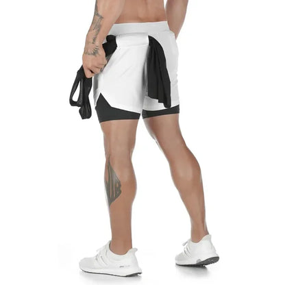 Camo Running Shorts Men Gym Sports Shorts 2 in 1 Quick Dry Workout Training Gym Fitness Jogging Short Pants Summer Shorts 