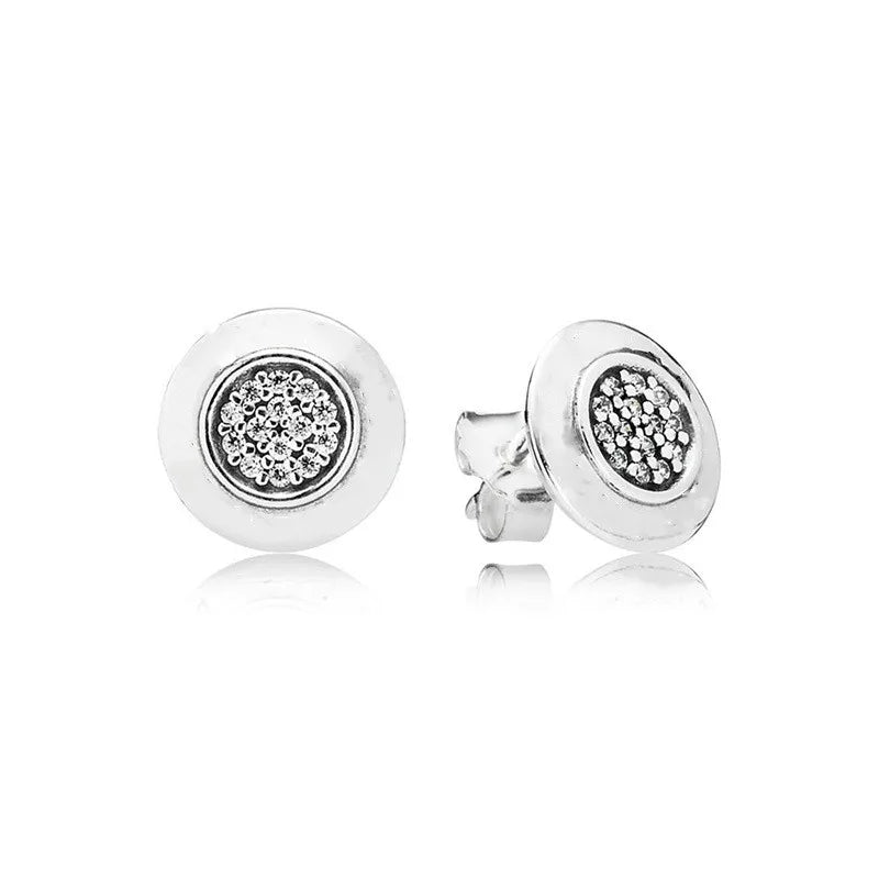 2024 New 925 Silver Plated Double Hoop Earrings For Women Butterfly Sun Moon Heart DIY Accessories 