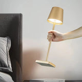 LED Table Lamps 3-Level Dimmable Wireless LED Desk Lamp Touch Bedside Creative Ambient Light USB Rechargeable Bar Outdoor Decor