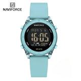 NAVIFORCE NF7108 Casual Wild Ladies Watch 50m Waterproof LCD Digital Display Electronic Silicone Strap Female Clock