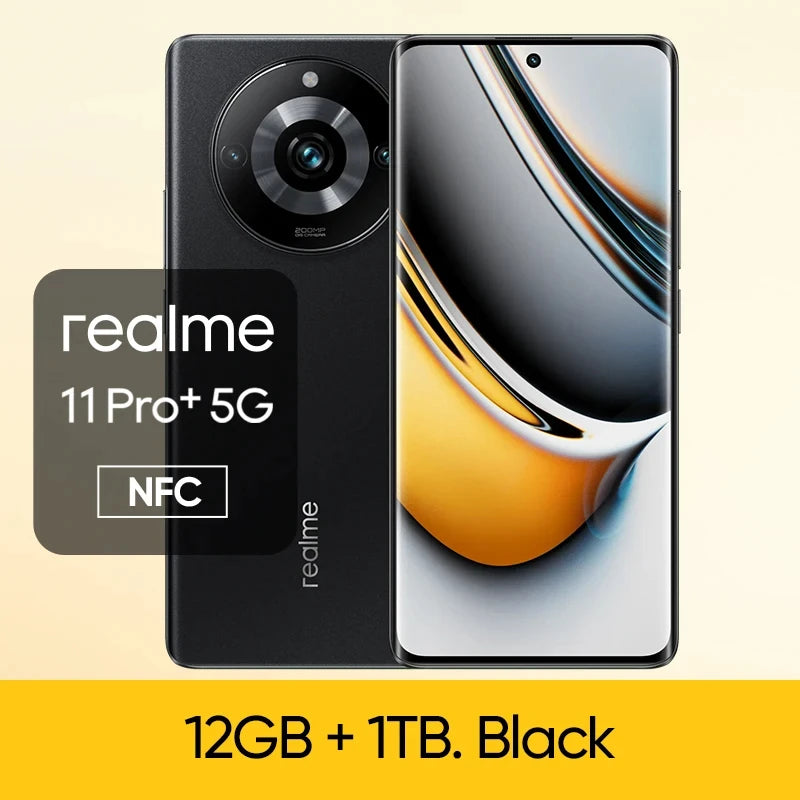 Realme 11 Pro Plus 5G Global version 6.7inch Screen 120Hz  CPU Mtk Dimensity 7050 200MP Camera 12GB RAM 1TB Storage used phone